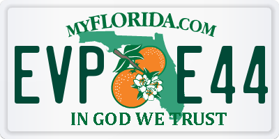 FL license plate EVPE44