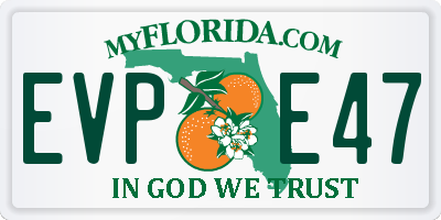 FL license plate EVPE47
