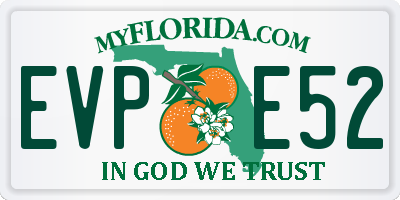 FL license plate EVPE52