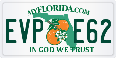FL license plate EVPE62