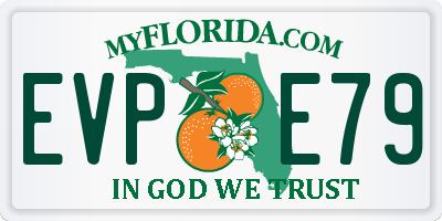 FL license plate EVPE79