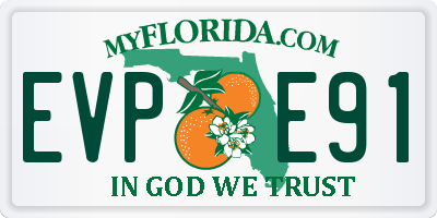 FL license plate EVPE91