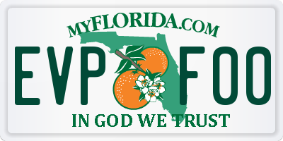 FL license plate EVPF00
