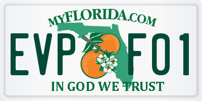 FL license plate EVPF01