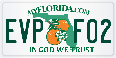 FL license plate EVPF02