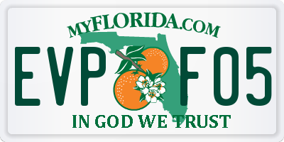 FL license plate EVPF05