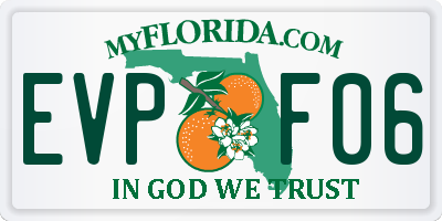 FL license plate EVPF06