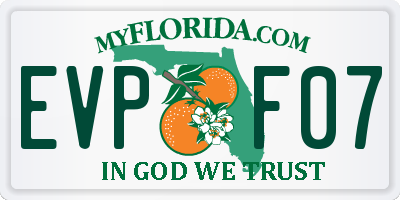 FL license plate EVPF07