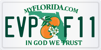 FL license plate EVPF11