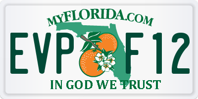 FL license plate EVPF12