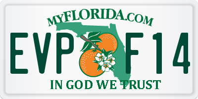FL license plate EVPF14