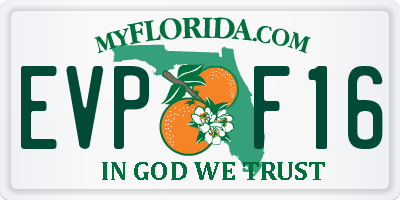 FL license plate EVPF16