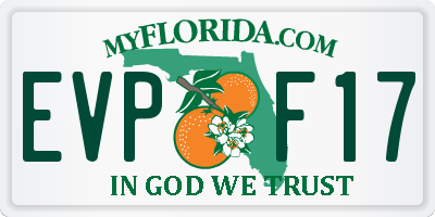 FL license plate EVPF17