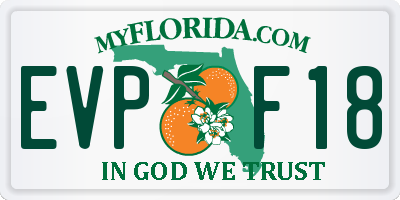 FL license plate EVPF18