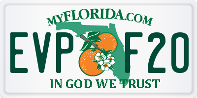 FL license plate EVPF20