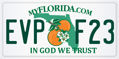 FL license plate EVPF23