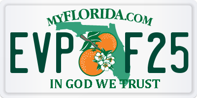 FL license plate EVPF25