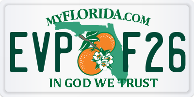 FL license plate EVPF26