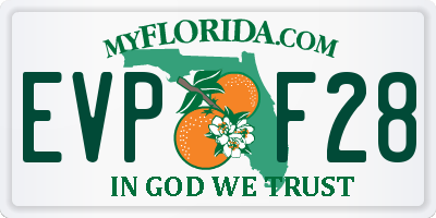 FL license plate EVPF28