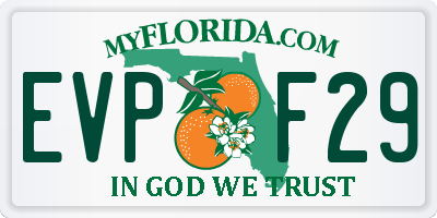 FL license plate EVPF29