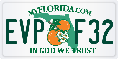 FL license plate EVPF32