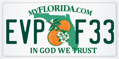 FL license plate EVPF33