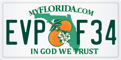 FL license plate EVPF34