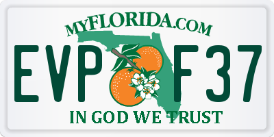 FL license plate EVPF37