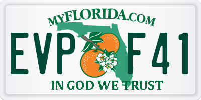 FL license plate EVPF41