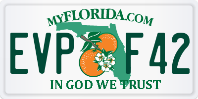 FL license plate EVPF42