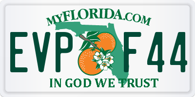 FL license plate EVPF44