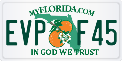 FL license plate EVPF45