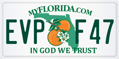 FL license plate EVPF47
