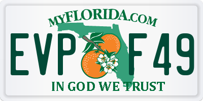 FL license plate EVPF49