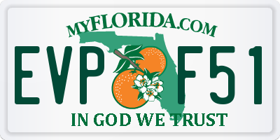 FL license plate EVPF51