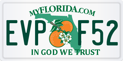 FL license plate EVPF52