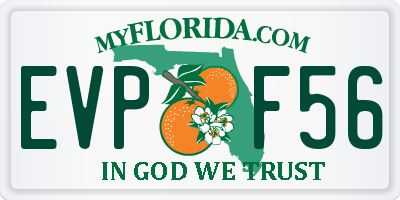 FL license plate EVPF56