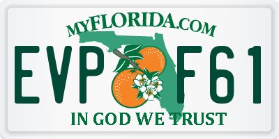 FL license plate EVPF61