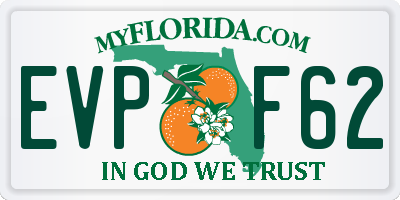 FL license plate EVPF62