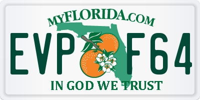 FL license plate EVPF64