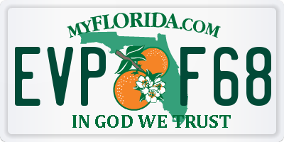 FL license plate EVPF68