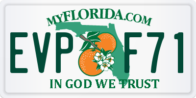 FL license plate EVPF71