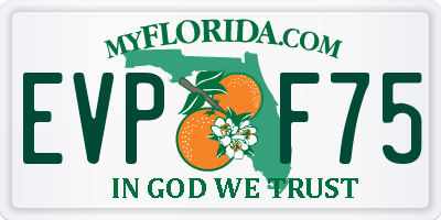 FL license plate EVPF75