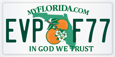 FL license plate EVPF77