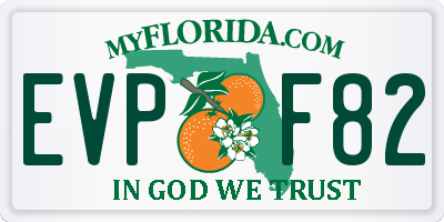 FL license plate EVPF82