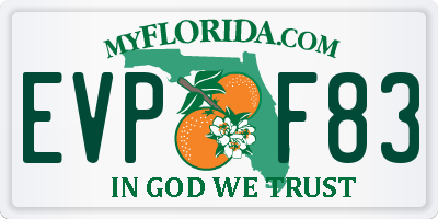 FL license plate EVPF83