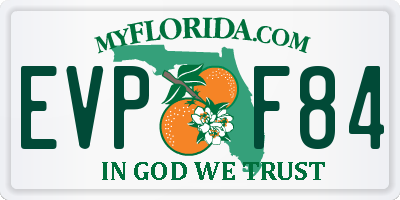 FL license plate EVPF84