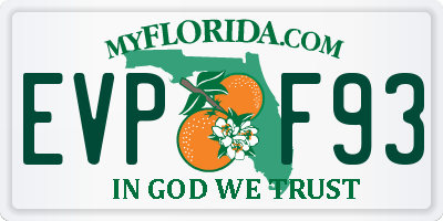 FL license plate EVPF93