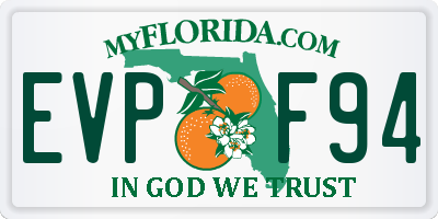 FL license plate EVPF94