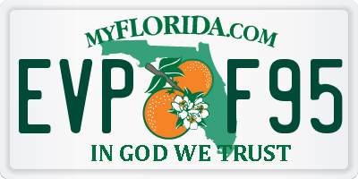FL license plate EVPF95